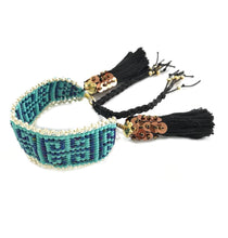 Vera Chaang Fes Bohemme Handmade Aqua Bracelet - Basics and Organics