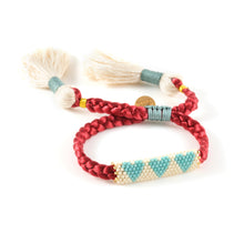 Vera Chaang Heart Handmade Funky Tassels Bracelet - Basics and Organics