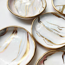 Inlaid Handmade Gold & Pink Jewelry and Ring Dish - Basics and Organics