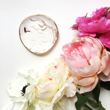 Inlaid Handmade Gold & Pink Jewelry and Ring Dish - Basics and Organics