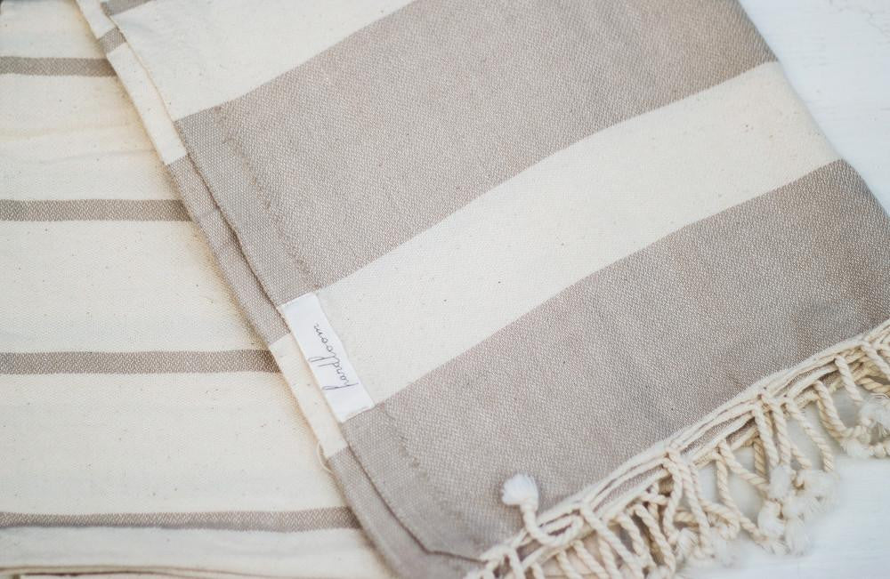 Turkish Handwoven Beach Towel - Basics and Organics