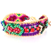 Vera Chaang Guadalupe, Hand Woven Cotton and Crystals Bracelet - Basics and Organics