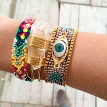 Vera Chaang Guadalupe, Hand Woven Cotton and Crystals Bracelet - Basics and Organics
