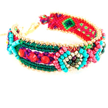 Vera Chaang Guadalupe, Hand Woven Cotton and Crystals Bracelet - Basics and Organics
