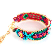Vera Chaang Guadalupe, Hand Woven Cotton and Crystals Bracelet - Basics and Organics