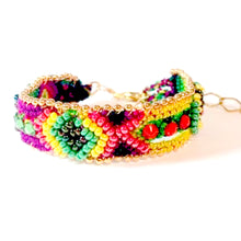 Vera Chaang Guadalupe, Hand Woven Cotton and Crystals Bracelet - Basics and Organics
