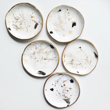 Gold Spatter Handmade Jewelry and  Ring Dish - Basics and Organics