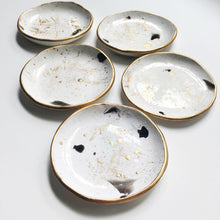 Gold Spatter Handmade Jewelry and  Ring Dish - Basics and Organics