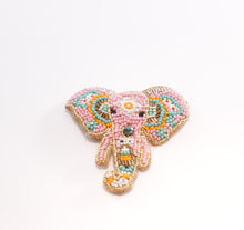 B+O by Vera Chaang Elephant Brooch in pink color