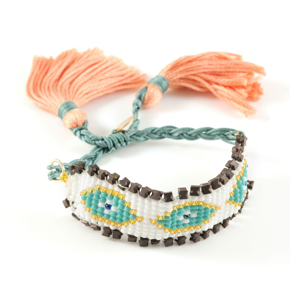 Vera Chaang Mila Handmade Extenbable Crystals and Beads Bracelet - Basics and Organics