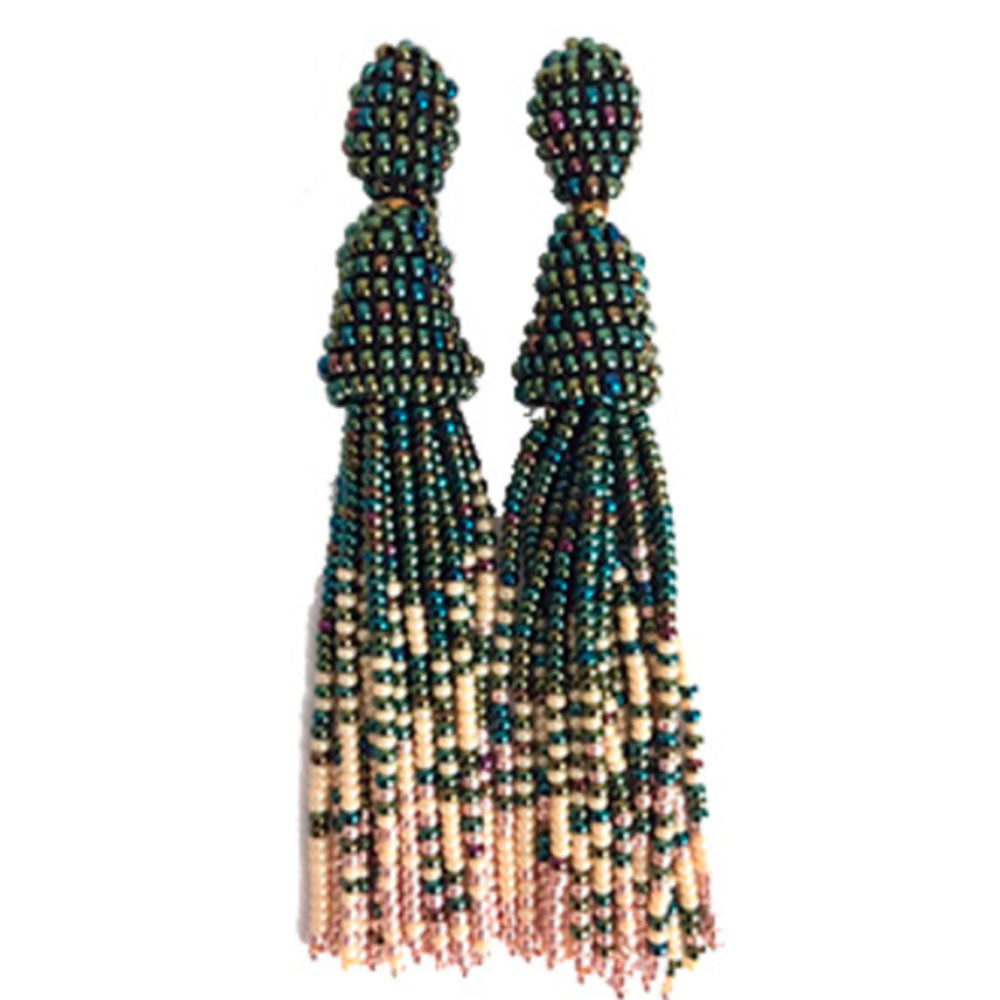 Vera Chaang Alejandría Long Handmade Earrings - Basics and Organics