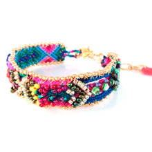 Vera Chaang Guadalupe, Hand Woven Cotton and Crystals Bracelet - Basics and Organics