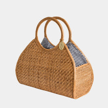 Hartwood Jane Bag Hand-made in Borneo, Bali from Raw Atte and Ginham Lining - Basics and Organics