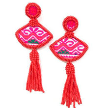 Vera Chaang Indira Handmade Long Bead Tassels Earrings - Basics and Organics